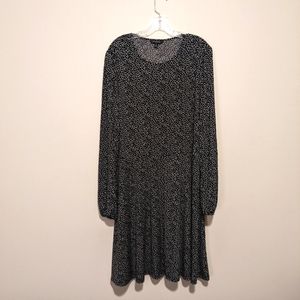 Womens Size XXL Tall Banana Republic Long Sleeve Polka Dot Dress